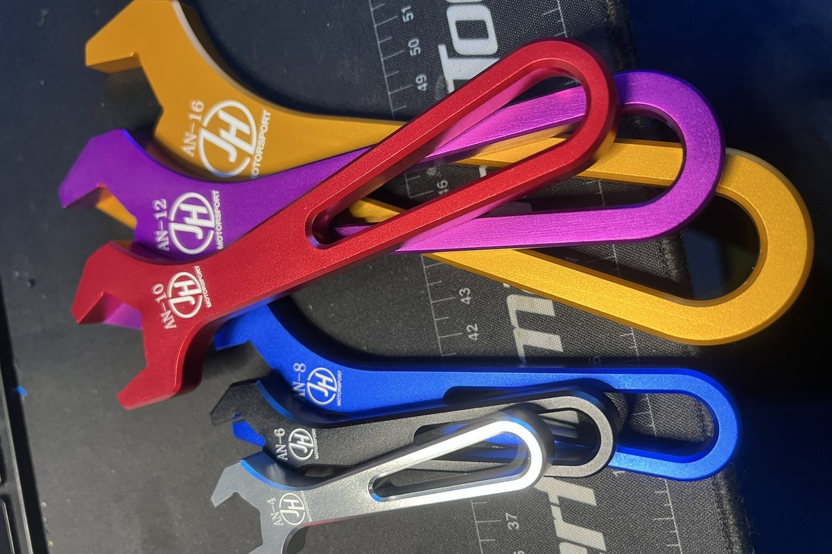 Anodised motorsport tools
